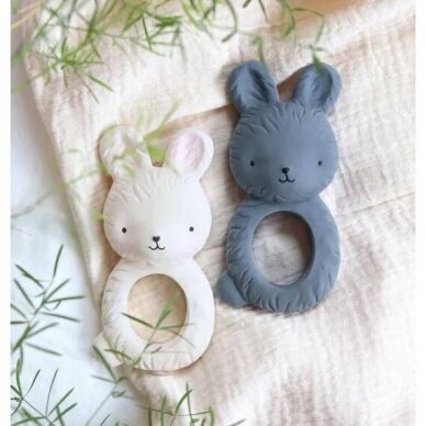 Teething ring: Bunny charcoal blue | A Little Lovely Company 2